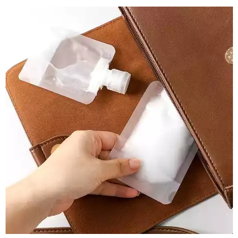 LH Travel Pouch Serbaguna Reusable Pouch Bag Refill Pouch Shower Gell Fliptop Travel Pouch