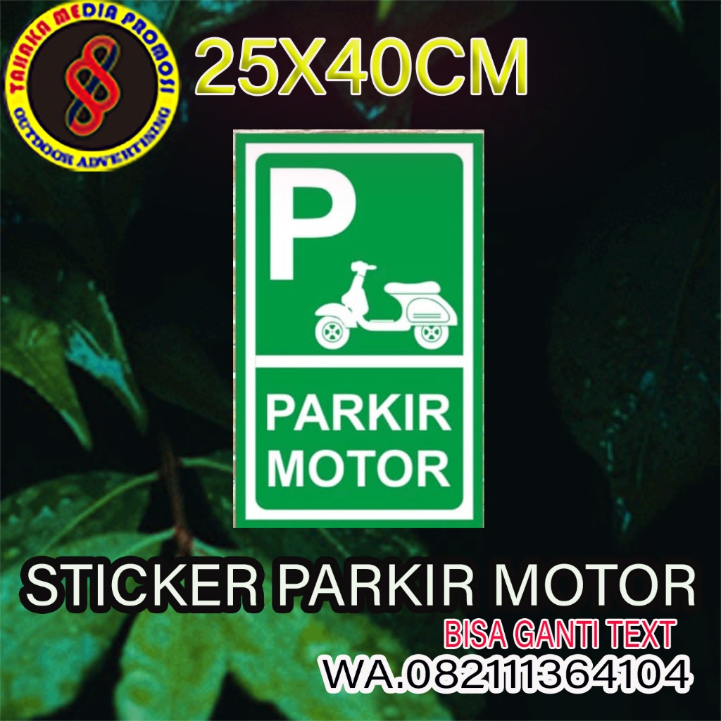 

Cetak/Prin Sticker,Vinyl Parkir Motor 25x40CM