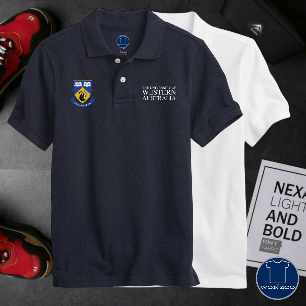 KAOS TSHIRT POLO THE UNIVERSITY OF WESTERN AUSTRALIA  PREMIUM QUALITY