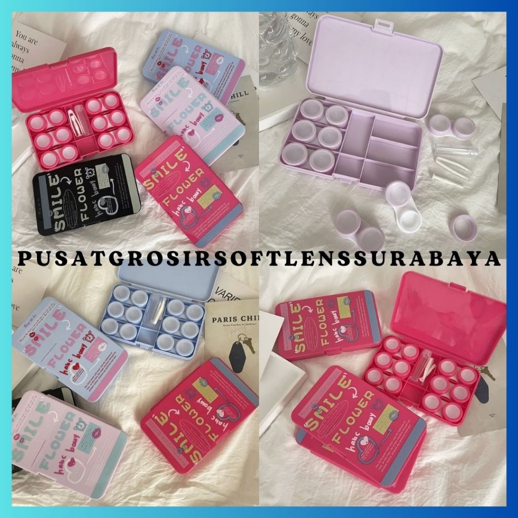 KOTAK SOFTLENS 6IN1 PREMIUM COLOR / WADAH SOFTLENS / TRAVEL KIT / CASE SOFTLENS / LENSCASE ///// SOF