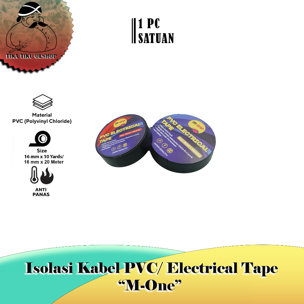 

Isolasi Kabel Listrik PVC "Anti Panas"/PVC Electrical Tape [Satuan/Pc]