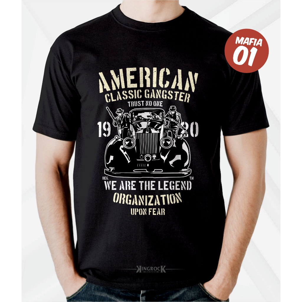 KAOS GANGSTER AMERICA_AMERICA GANGSTER LEGEND_KAOS KUALITAS DISTRO Bahan Premium