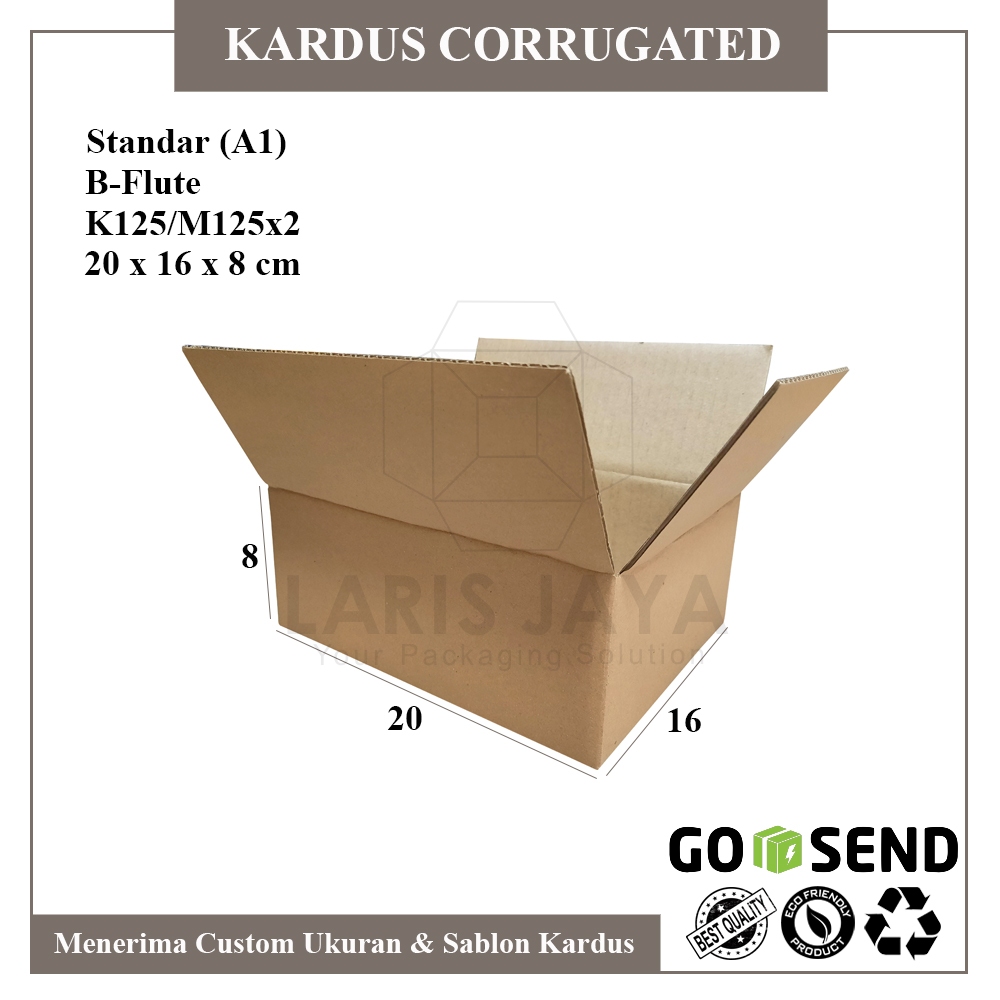 

[HARGA SPESIAL] Kardus Packing 20x16x8 DUS PACKING / Kardus Polos / Karton Box Packing / CORRUGATED BOX