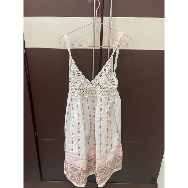 clef de sol white dress size s floral