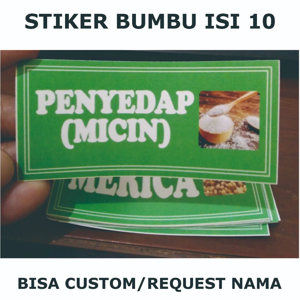 

kode A8-stiker bumbu isi 10 bisa edit atau custom