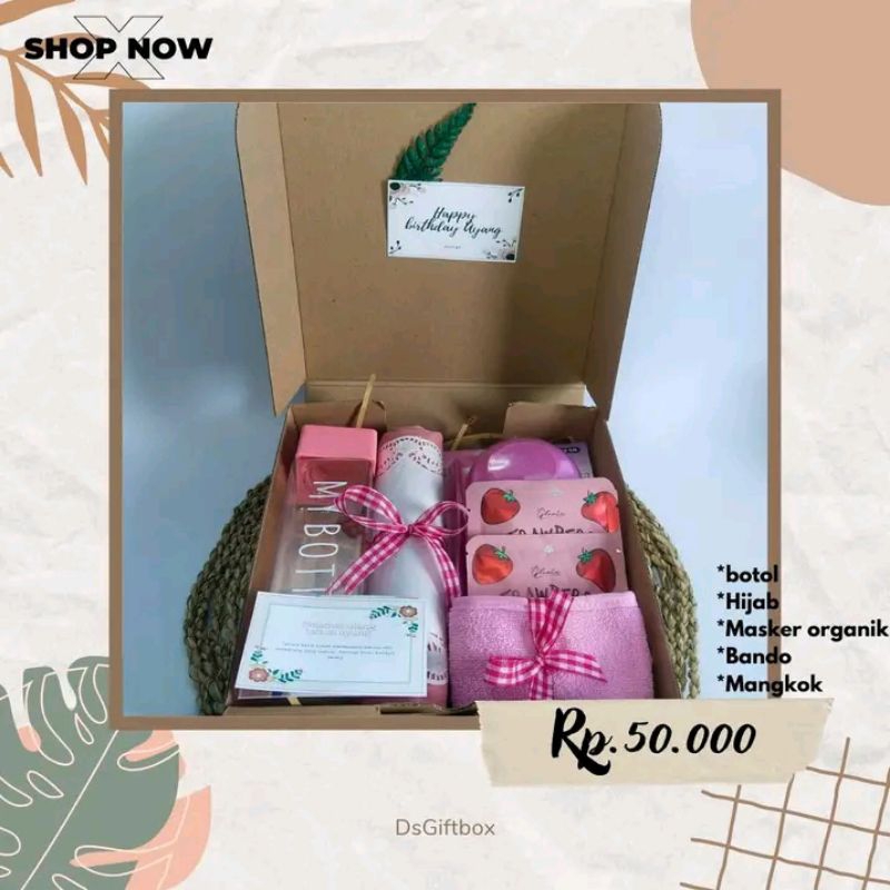 

HAMPERS PINK gift box simple kado hampers kado
