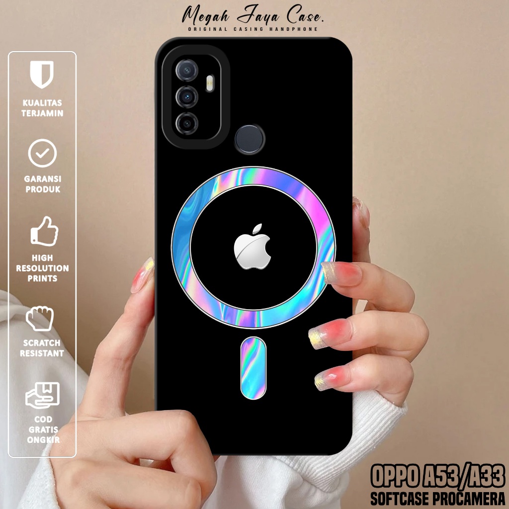 Case OPPO A53 / OPPO A33 - Softcase Hp OPPO A53 / OPPO A33 Motif Logo Magsafe - Silikon Hp OPPO A53 