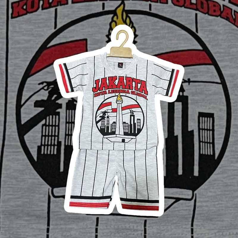 SETELAN ABU SALUR LEGENDA JAKARTA KAOS MONAS/ KAOS SETELAN ANAK JAKARTA MONAS/ KAOS OLEH-OLEH MONAS