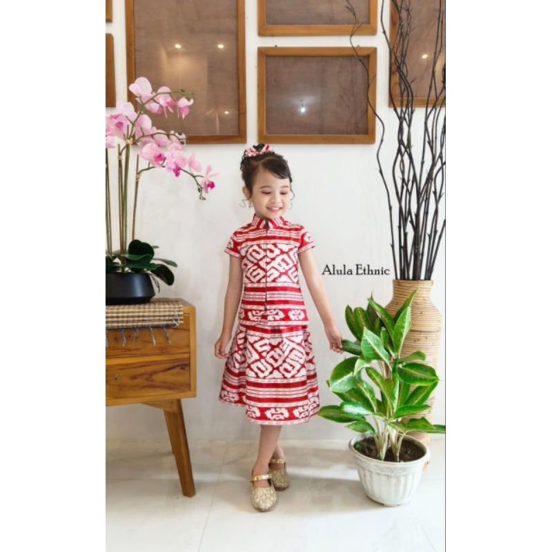 Setelan Alula Batik Ethnik / Setelan Batik Etnik / Setelan Batik Anak /Setelan Batik Ibu