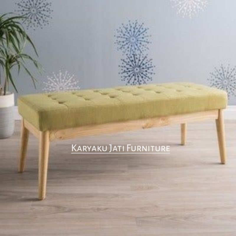 stool bench motif kotak kotak termurah