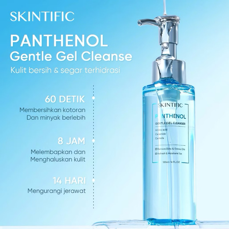 Skintific Panthenol Gentle Gel Cleanser / Skintific panthenol facial wash / skintific panthenol clea
