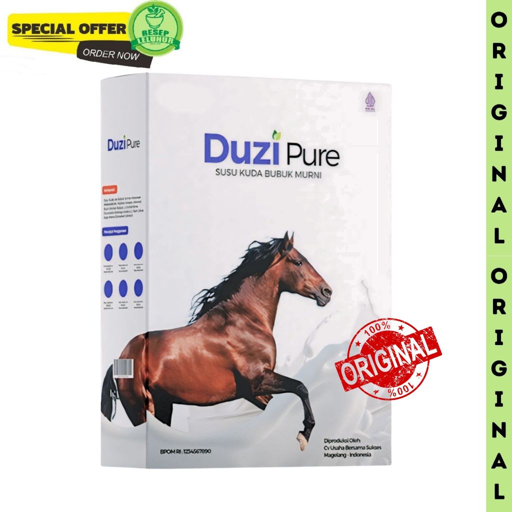 

Duzi Pure Susu Kuda Lombok Atasi Nyeri Sendi Dan Pegel LInu 200 Gram