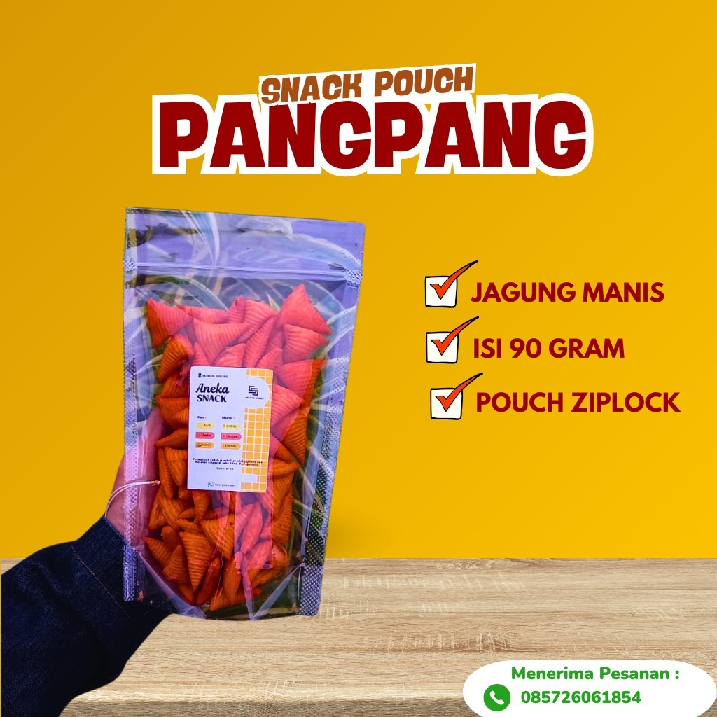 

Pang-pang segitiga 90 gram kemasan pouch ziplock