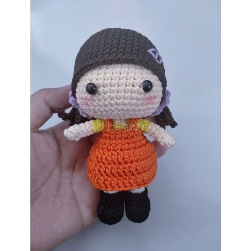 Boneka Rajut Squid Game || Crochet Amigurumi Squid Game || Mugunghwa Doll (Movable Head)