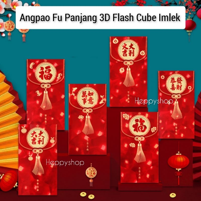 

Angpao Fu Panjang 3D Flash Cube Angpao Imlek