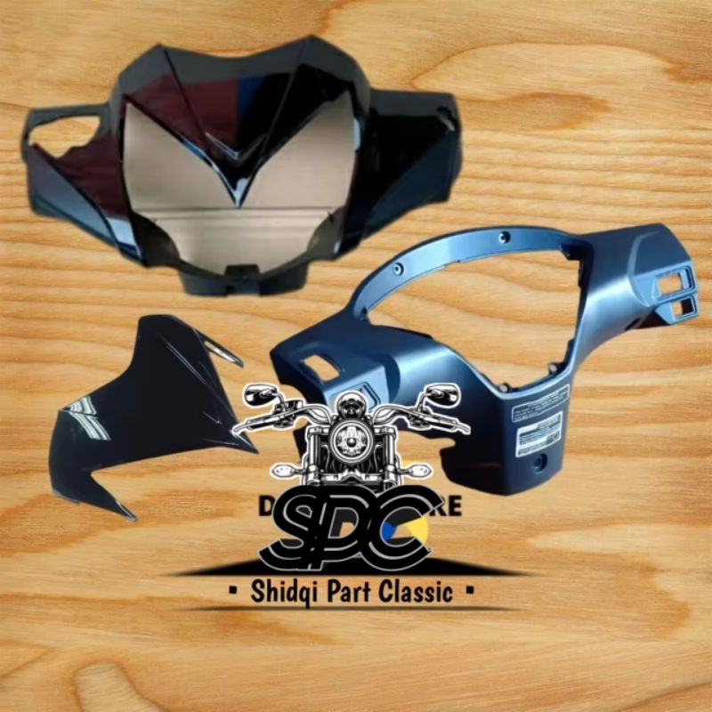 Batok Totok Depan Belakang Full Set Honda Supra X 125 New Betmen Batman Warna Hitam Glossy set Visor