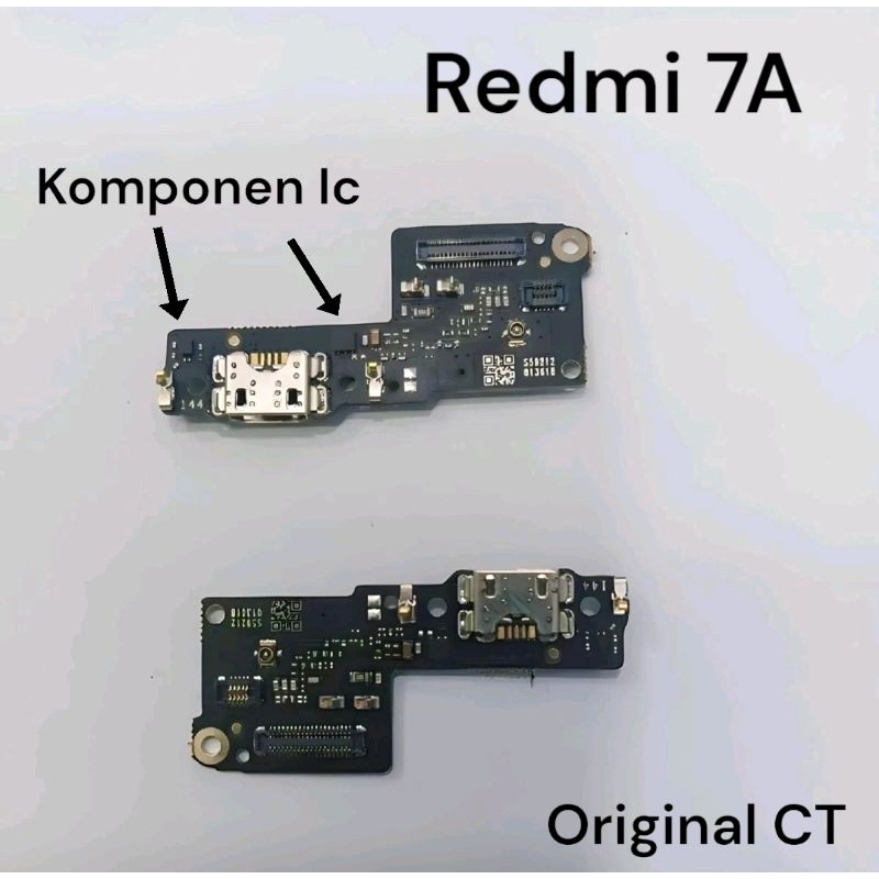 Connector Charger Xiaomi Redmi 7A Original Full Komponen Ic Papan Board Charger + IC Redmi 7A
