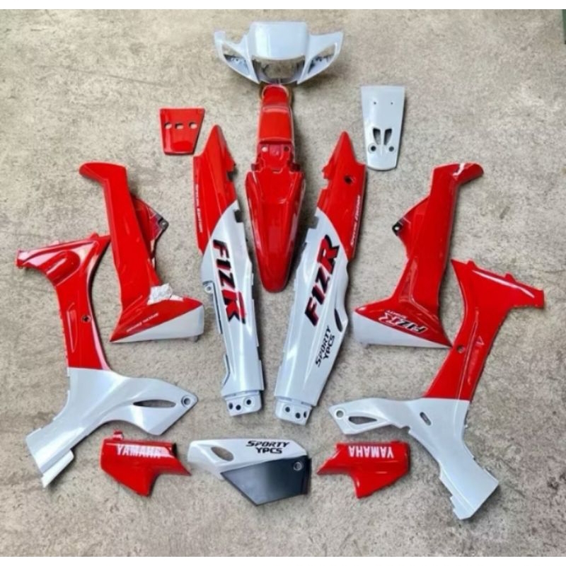 cover body fullset body halus fullset Yamaha fizr warna Marlboro + striping stiker
