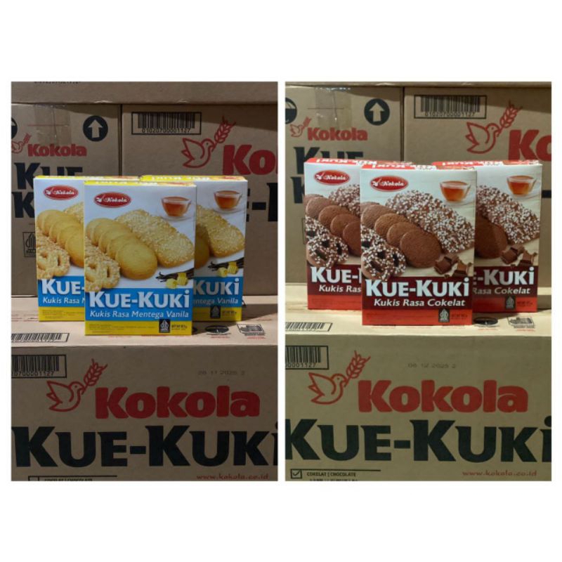 

(1 karton, isi 24 pack) Kue kuki, Kokola kue-kuki, kue kuki kukis rasa mentega vanila, kue kuki kukis rasa cokelat, Kue kuki murah grosir