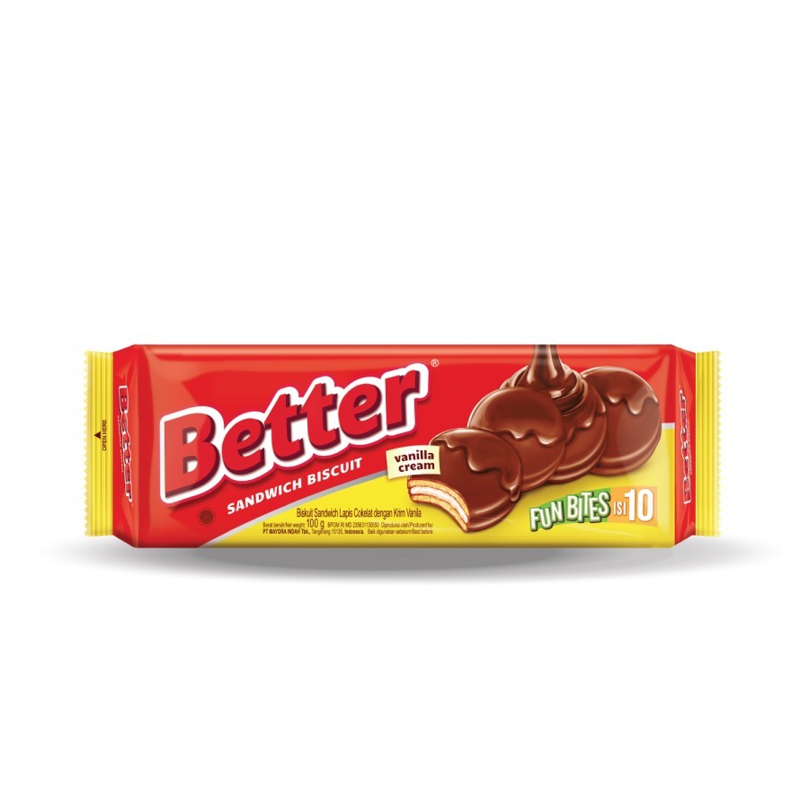 

Better Sandwich Biscuit Vanilla Cream Fun Bites 100gr