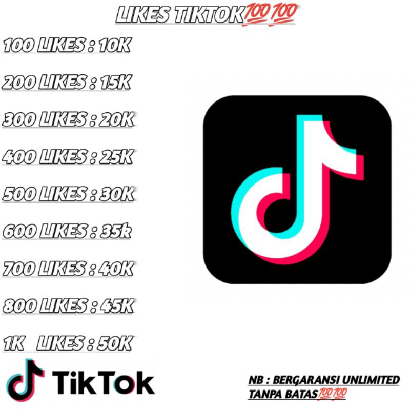 LIKES TIKTOK TERMURAH 