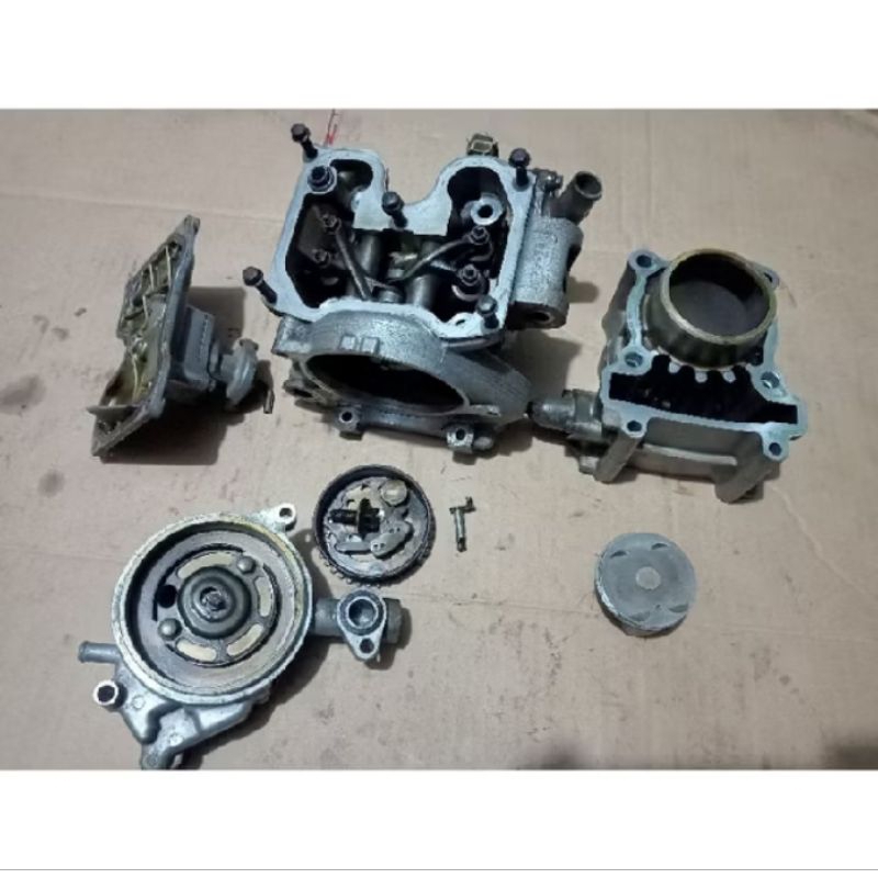Blok head Cilinder Head+boring full sett Yamaha Vixion Old Jupiter MX Old/New Asli Original Copotan