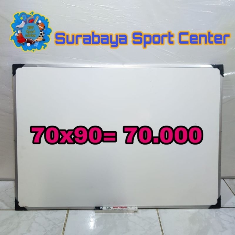 

Papan Tulis Gantung 2 Sisi / White Board / Papan Tulis Kapur Ukuran 70 X 90CM (Non Magnet)