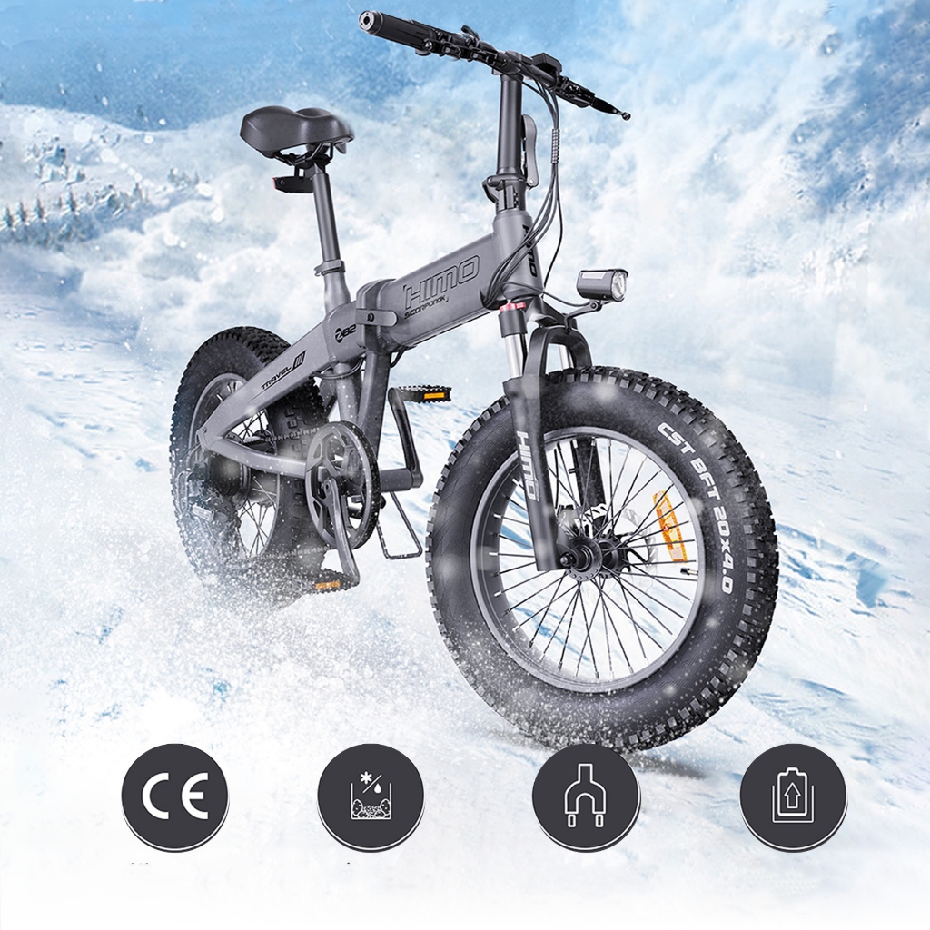 Xiaomi HIMO ZB20 - Z20 Terbaru - Sepeda Listrik Lipat Fat Bike Tire 20x4 Inch 48V 10Ah - Gray - New 