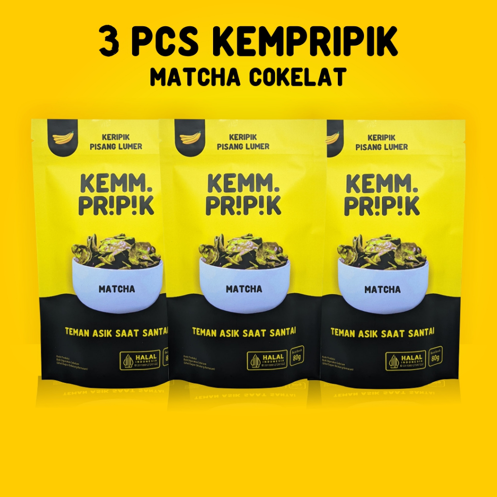 

KEMPRIPIK - KERIPIK PISANG LUMER MATCHA - BUNDLING 3 PCS