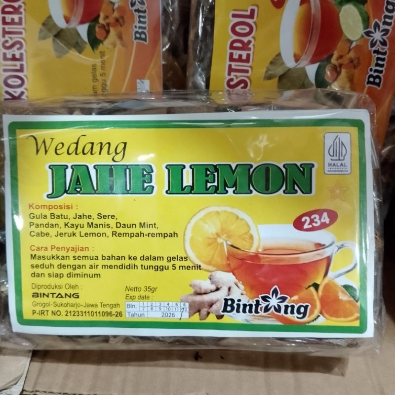 

WEDANG JAHE LEMON "BINTANG" isi 10 pcs