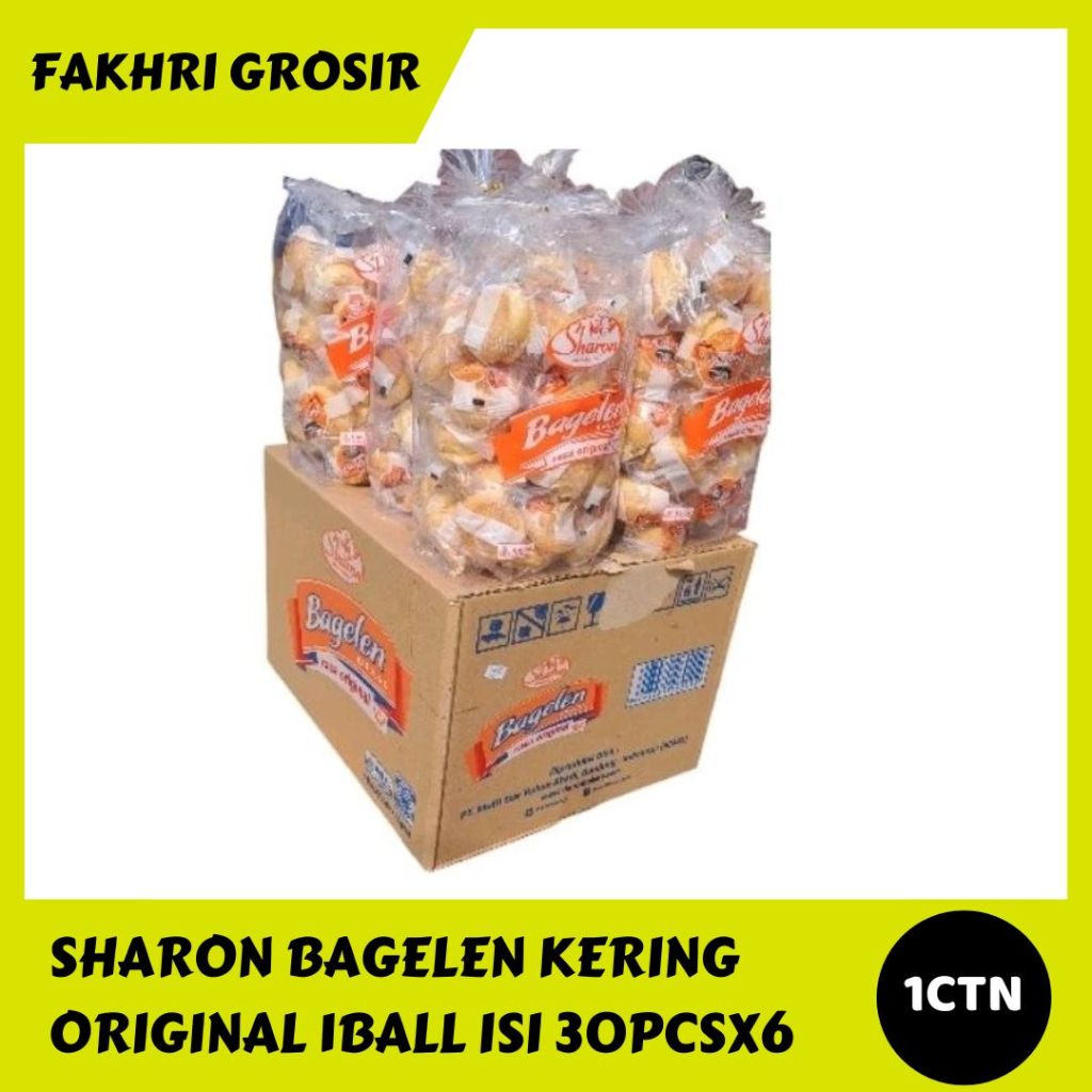 

1CTN-SHARON BAGELEN BANDUNG BESAR RASA ORIGINAL 1DUS ISI 6BAL @300G/30PCS [KARTONAN]