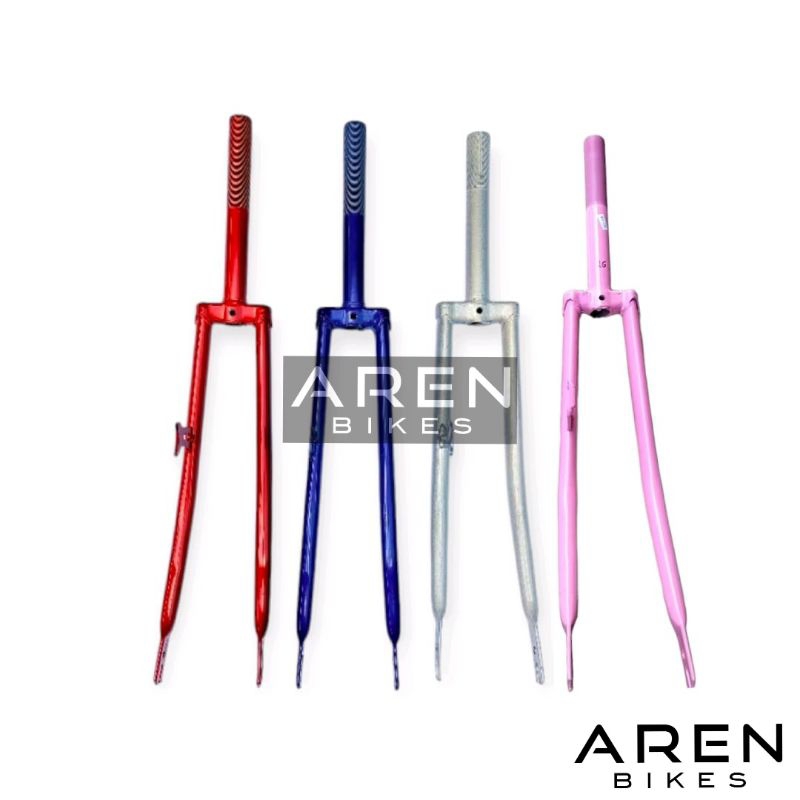 FORK SEPEDA MINI 26 BALAP 27 x 1 1/4 JADUL LAMA ROAD BIKE BALAP BAN LUAR 700 FIXIE GARPU POROK MERAH