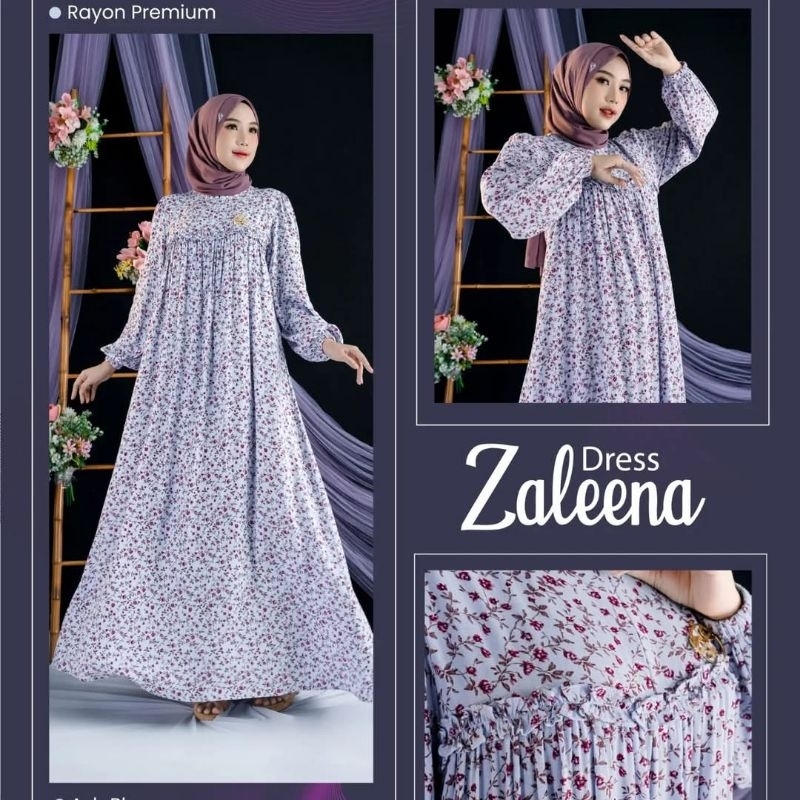 ZALEENA DRESS ASH BLUE // BY ALINE