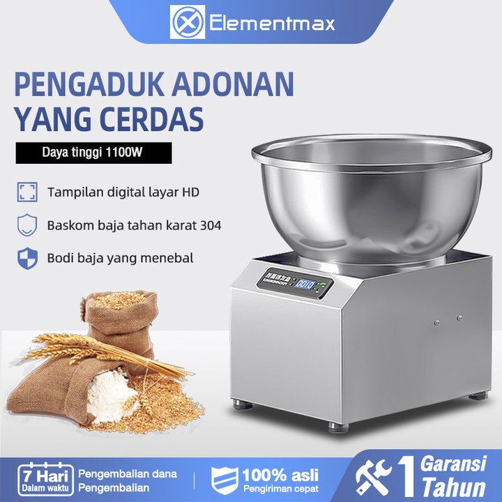 Ay00 Elementmax Pengaduk Adonan Multifungsi Komersial/Rumah Tangga Pengaduk Adonan Otomatis Penuh 3