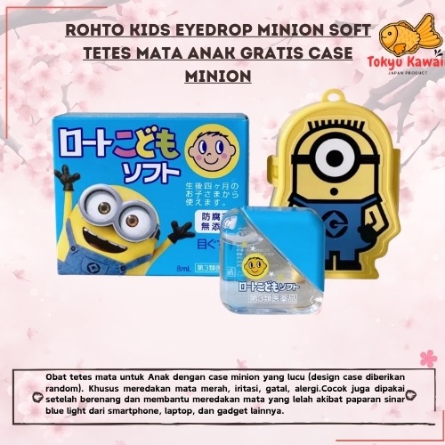 Rohto Kids Eyedrop Minion Soft Tetes Mata Anak Gratis Case