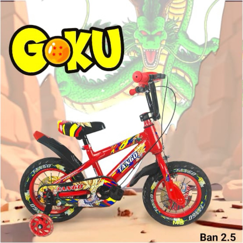 Sepeda Anak Laki Laki BMX 12 inch & 16 Inch Tango Dragon Ball Goku Super Saiyan 2.50 Terbaru sepeda 