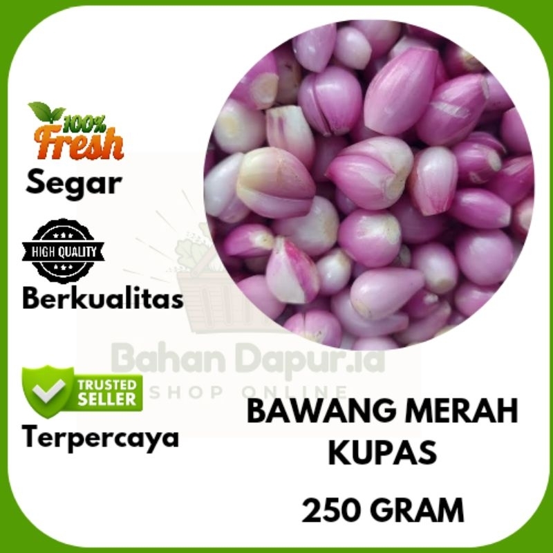 

BAWANG MERAH KUPAS | 250 GRAM | Bahan Dapur .id