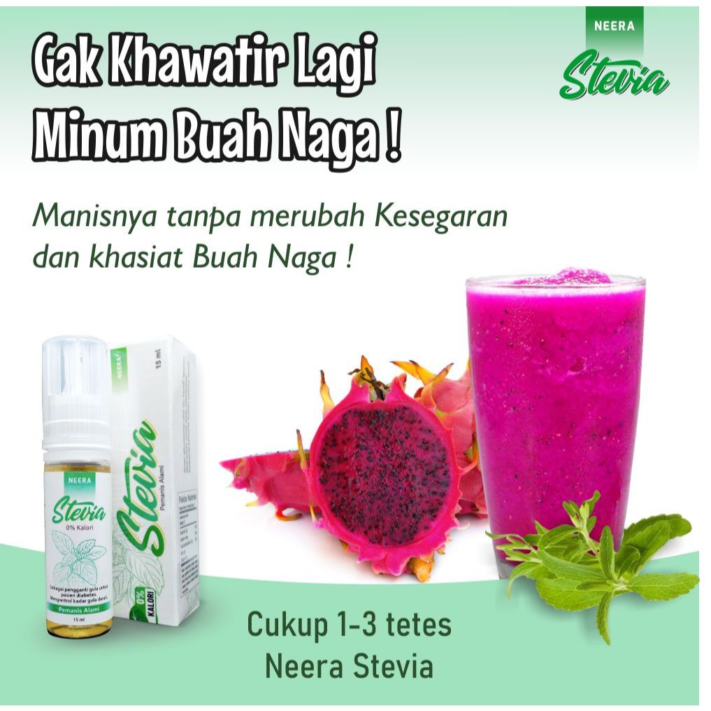 

Neera Pemanis Alami Stevia Tetes Cocok Untuk Jus Buah Naga Rendah Kalori