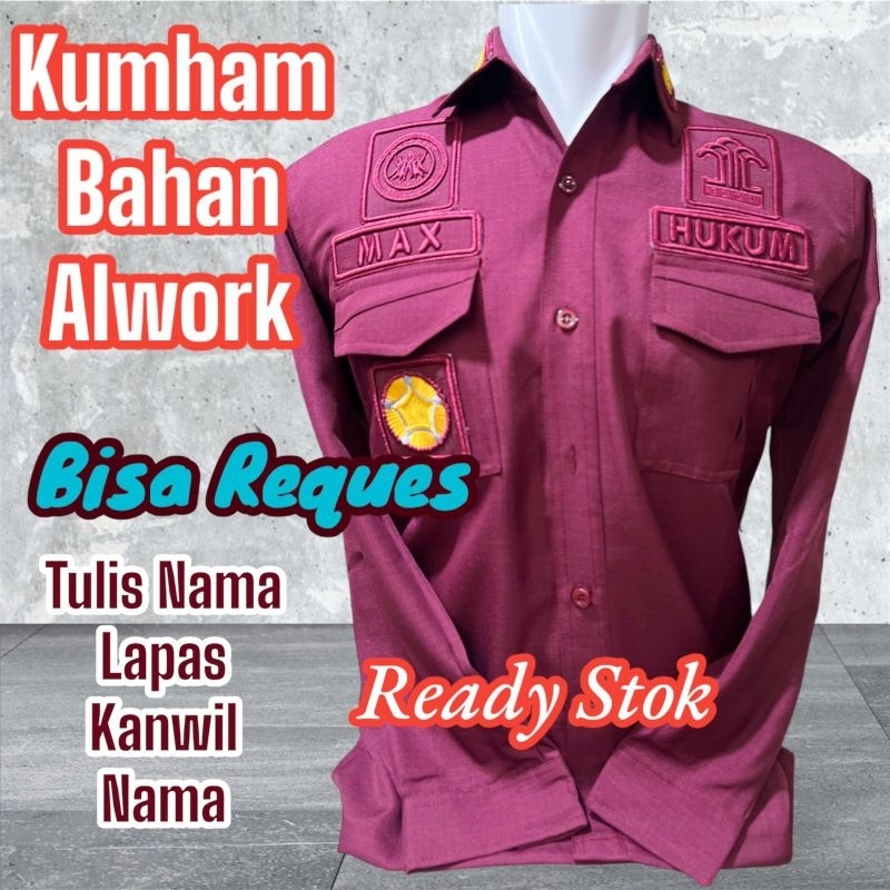 KEMEJA PDH/PDL LAPAS TERBARU BAHAN 100%ALWORK ORI SESUAI PERATURAN KEMENKUMHAM