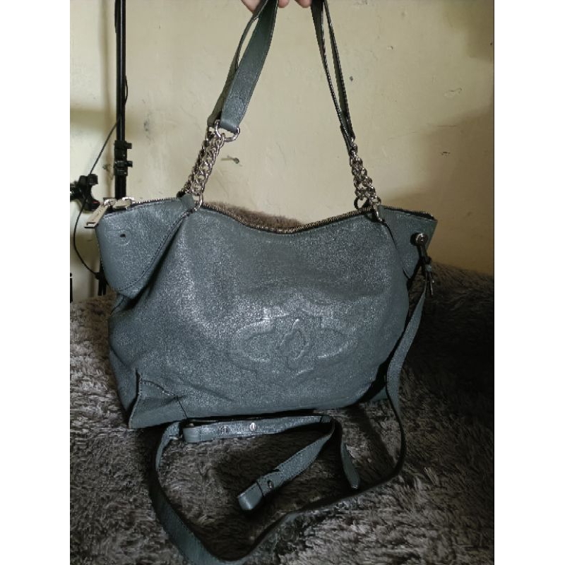 #SOLD VIA CARO2# ORYANY sling shoulder bag grey | shoulder bag kulit asli warna abu-abu lengkap talp