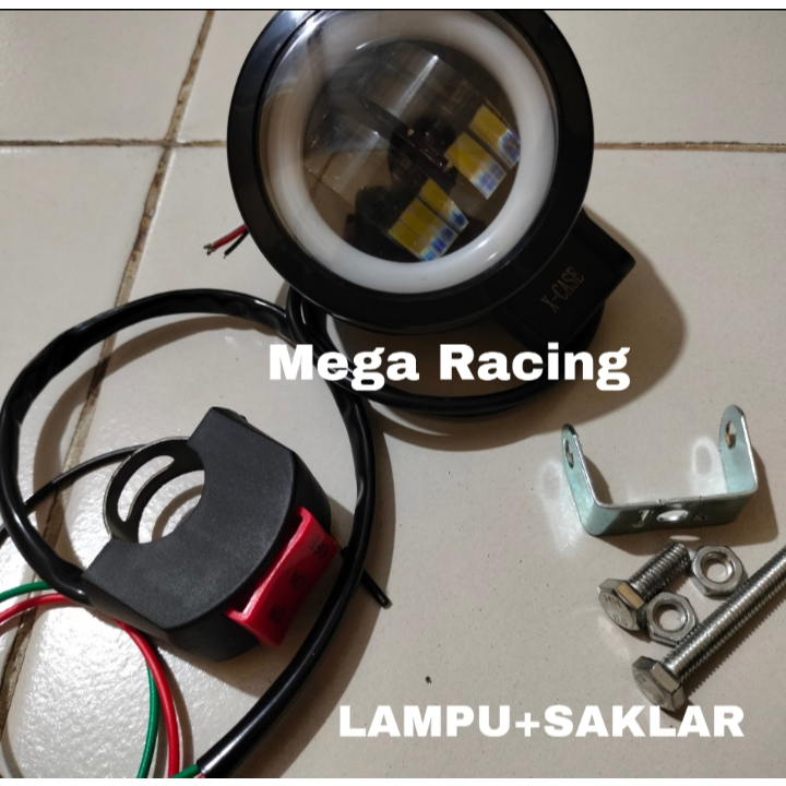 Lampu Tembak Sorot LED Daymaker 2 Lensa bulat kotak + saklar 24 volt Lampu Daymaker 2 Lensa Led Lamp