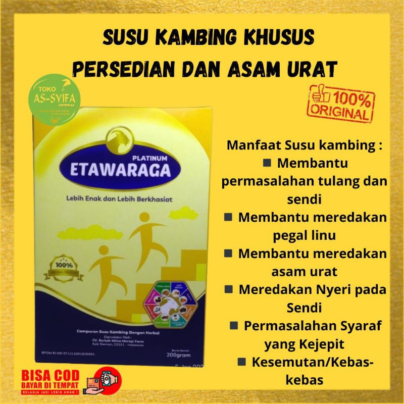 

Susu Kambing Etawa Etawaraga Untuk Asam Urat Nyeri Sendi Etawaraga Susu Kambing Etawa Platinum