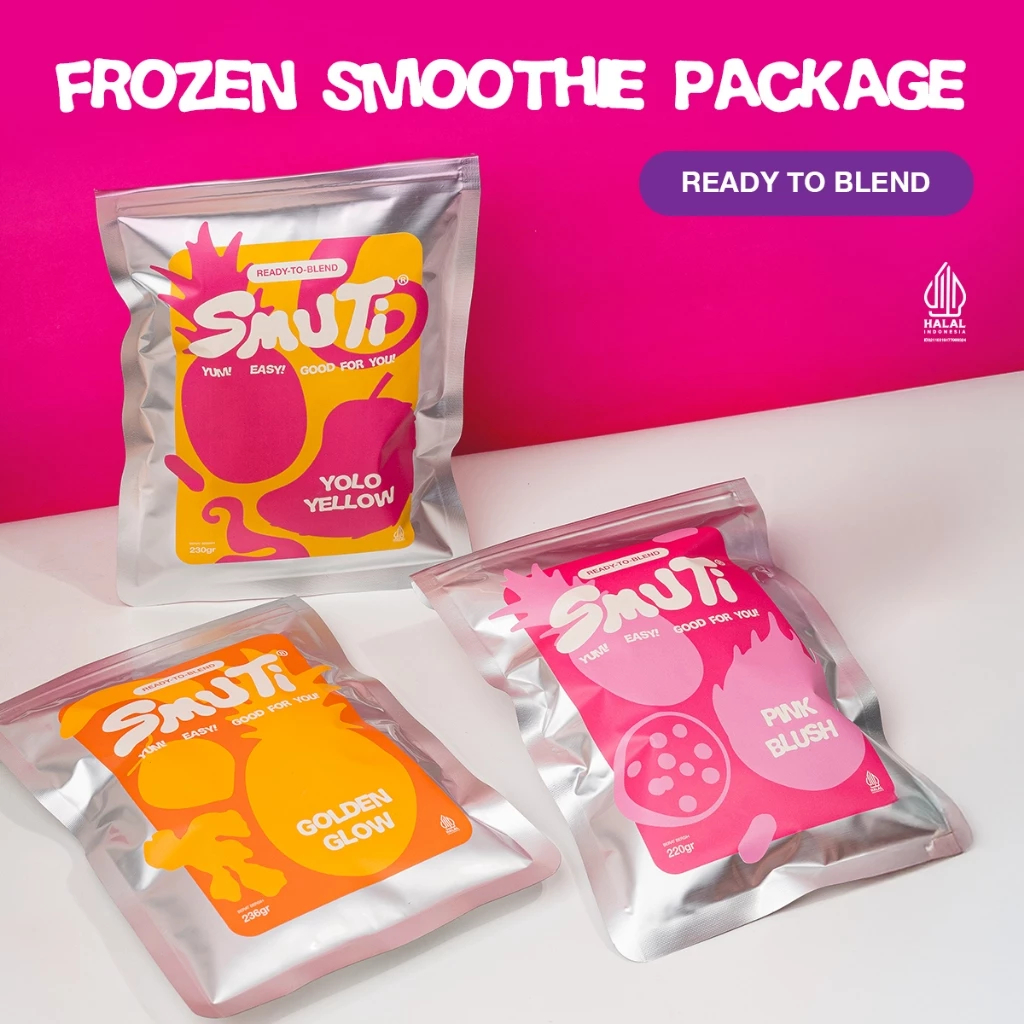 

SMUTI Frozen Smoothies Package (Ready to Blend) Frozen Fruit / Frozen Vegetable - SERASA RESELLER
