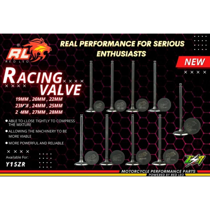 Klep MX king RedLeo ukuran 24 27 batang 4.5