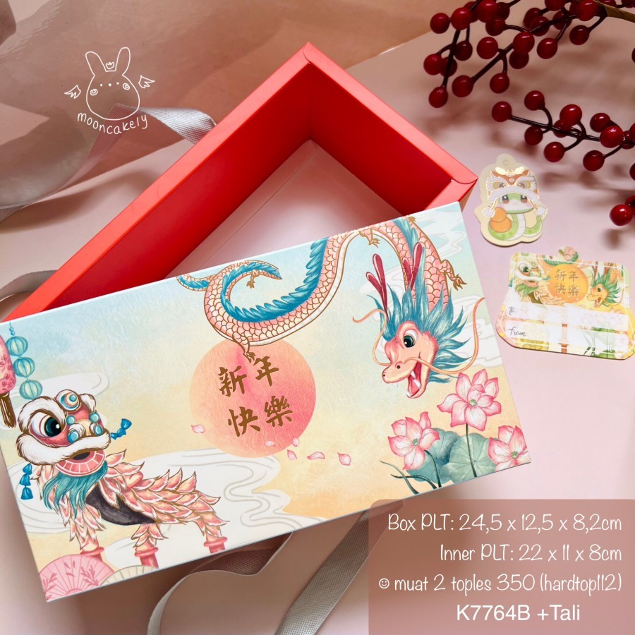 

(5pcs) Kotak Imlek Kue lapis K7764 dus/ Box Sincia (muat 2 Toples) K77