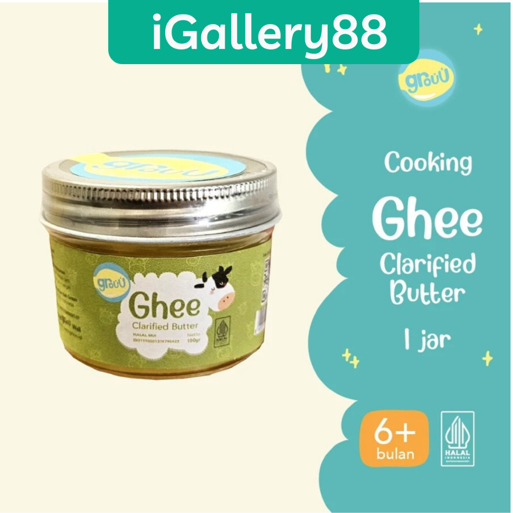 

Grouu Grassfed Ghee Butter Mentega rendah laktosa BB Booster MPASI Bayi Anak NO MSG