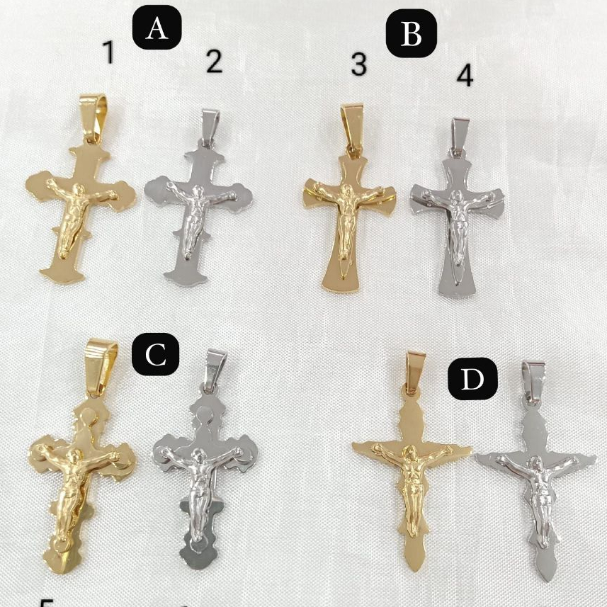 LIONTIN SALIB DEWASA BESAR TITANIUM ANTI KARAT