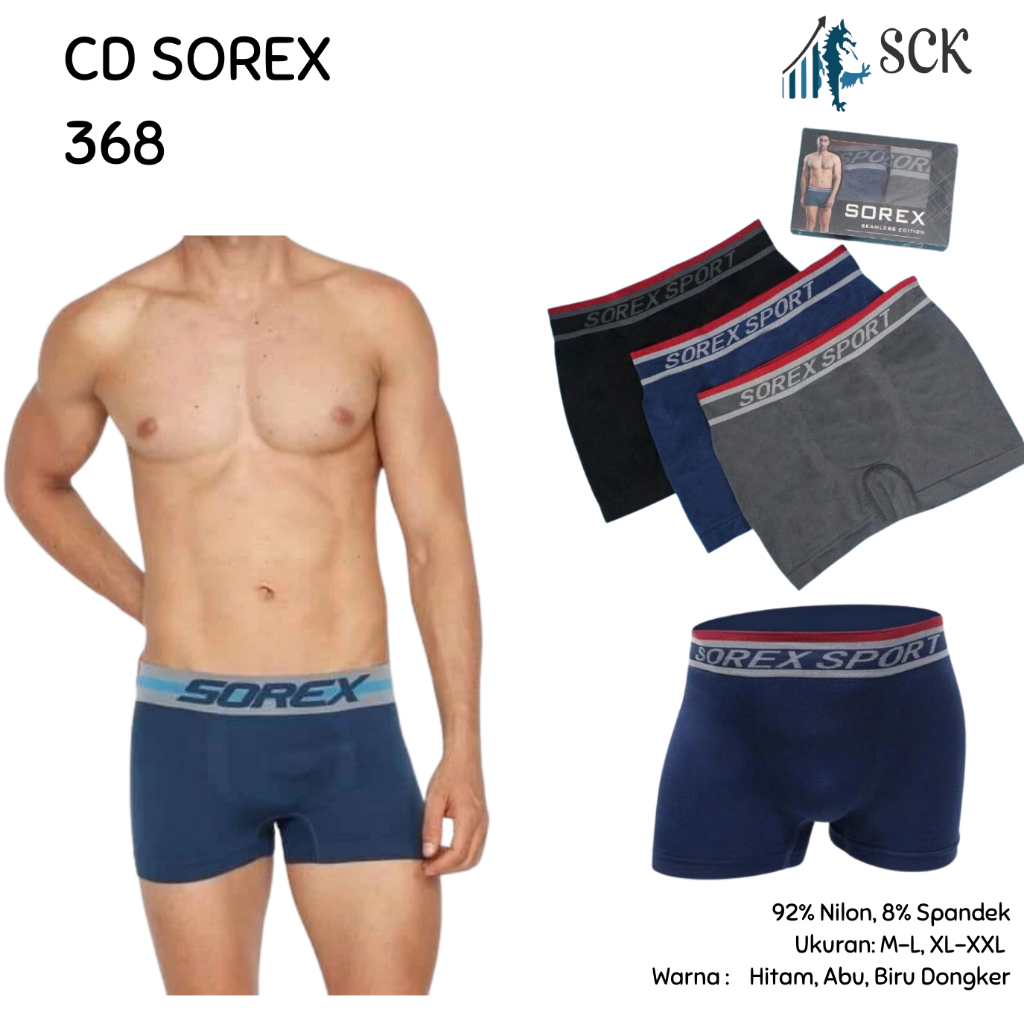 [ISI 2] CD Pria SOREX 368 / Boxer Cowok CD Cowok SOREX - sckmenwear GROSIR
