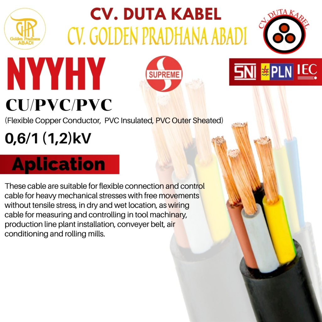 Kabel NYYHY 4x25 mm2 SUPREME /4 x 25 mm2/4x25mm2/4x25 mm2