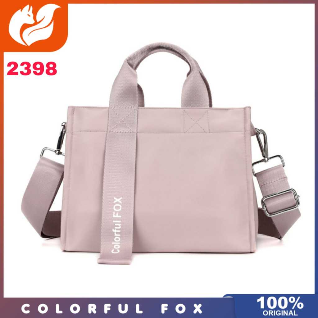 Colorful fox ori - Tas selempang colorful fox 2398 nilon waterproof tas selempang wanita
